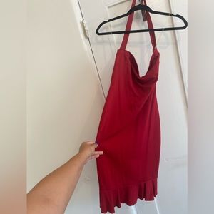 Red dress midi style. Size large.